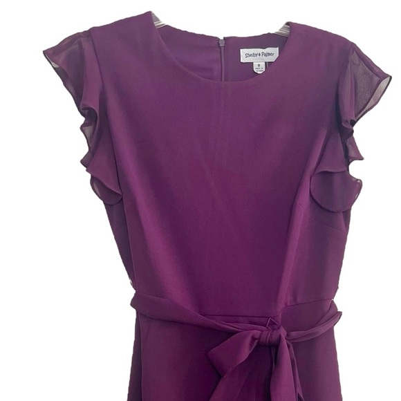 Elegant Purple Ruffle Dress - Picture 4 of 8